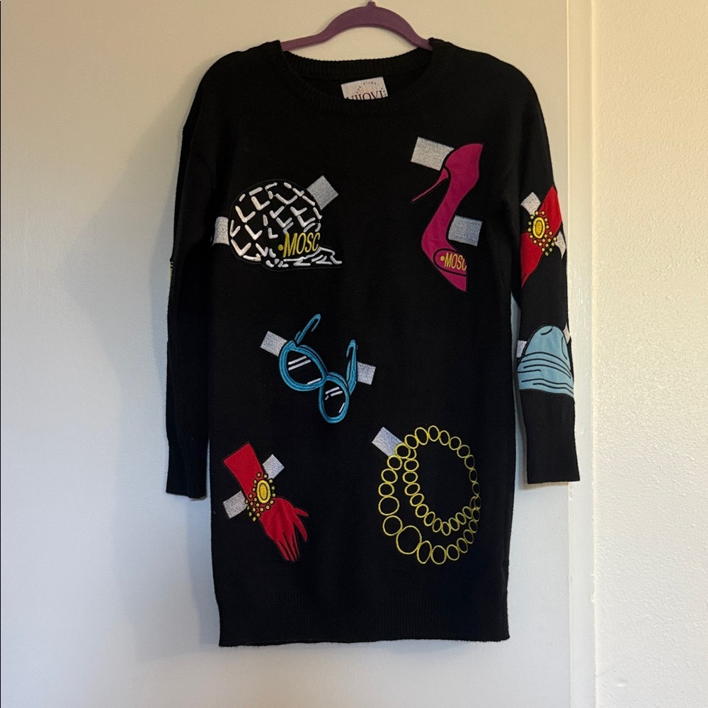 Black Graphic Sweater